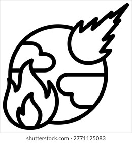 Cataclysm Single Icon Line Black
