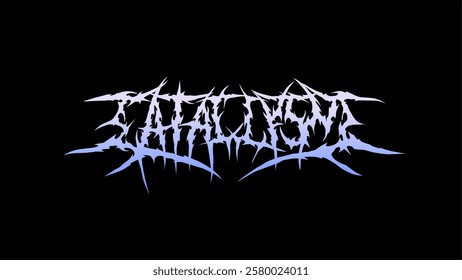 Cataclysm vector typography with sharp, aggressive and symmetry. Perfect for bands, album covers, merchandise, and dark-themed branding. Ideal for those seeking a bold, edgy design