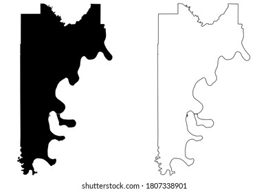 Catahoula County, Louisiana (U.S. County, United States Of America, USA, U.S., US) Map Vector Illustration, Scribble Sketch Catahoula Parish Map