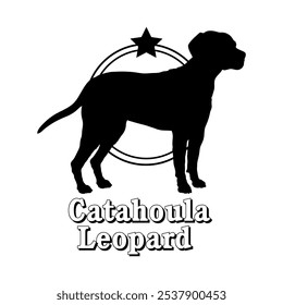 Catahoula Leopard dog silhouette,  dog, dog breeds, logo, vector, silhouette, logo design, animal, illustration, icon, sign, design, black,  symbol, pet