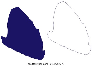 Catalina island (Dominican Republic, Cenrtal America, Caribbean islands) map vector illustration, scribble sketch Catalina map