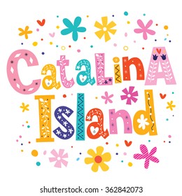 Catalina Island vector lettering decorative type