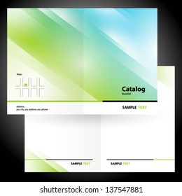 catalog booklet folder brochure colorful design vector gradient green