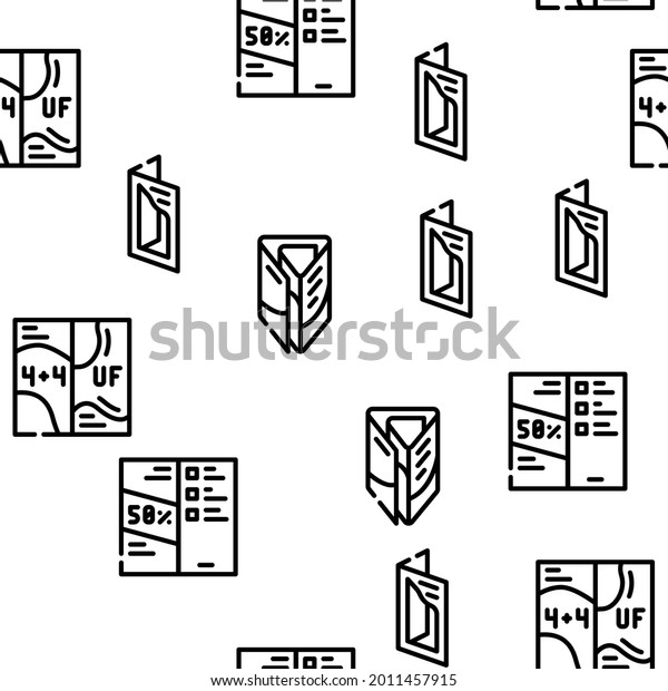 Catalog And Booklet Vector Seamless Pattern\
Thin Line Illustration