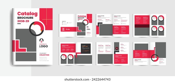 Plantilla de diseño de catálogo o diseño de lista de precios de producto para uso múltiple, tema colorido abstracto y gráficos de diseño creativo