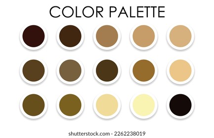 Catálogo de combinaciones de colores. Paleta de colores. Ilustración del vector