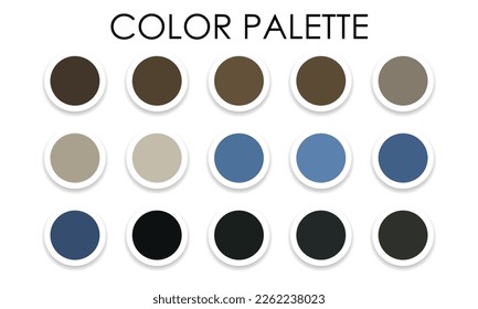 Catalog of color combinations. Color palette. Vector illustration