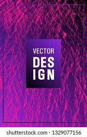 Catalog cover vector template. Plastic pink, proton purple esports texture. Buzzing flux ripple movement background. Marketing catalog trendy layout design. Research development plan cover.