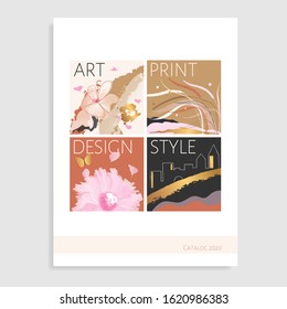 Catalog design gold. Vector illustration.
