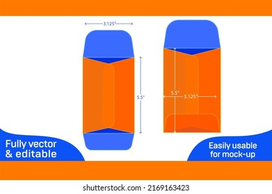 Catalog envelope, 3.125x5.5 inch open end envelope die cut template