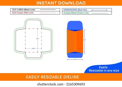 Catalog envelope 4.625x6.75 inch dieline template and 3D envelope