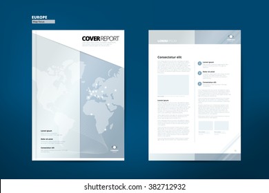 Catalog for Europe. Cover design for annual report and business catalog, magazine, flyer or booklet. Brochure template layout. 