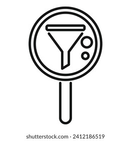 Catalog filter icon outline vector. App web leak. Digital electronic