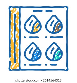 catalog of hair dyes doodle icon sketch vector. catalog of hair dyes sign. isolated symbol illustration