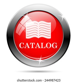 Catalog icon. Internet button on white background. 