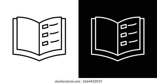 Catalog icon in line shapes, thin line design vector illustration