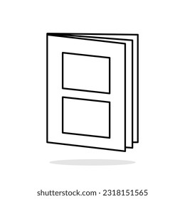 Catalog icon linear style catalog on white background. Vector illustration.
