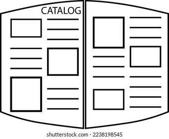 catalog icon on white background. electronic catalogs sing. catalogue symbol. flat style. 