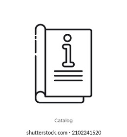 Catalog icon. Outline style icon design isolated on white background