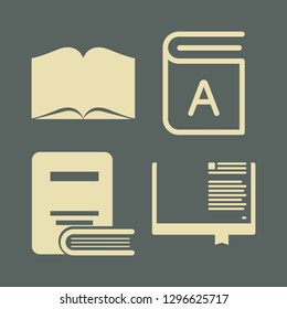 catalog icon set with books and book vector illustration