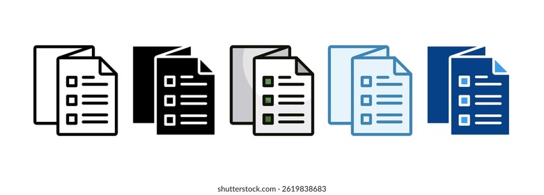 Catalog Icon Set Multiple Style Collection