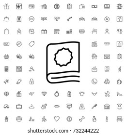 Catalog icon. set of outline shopping icons.