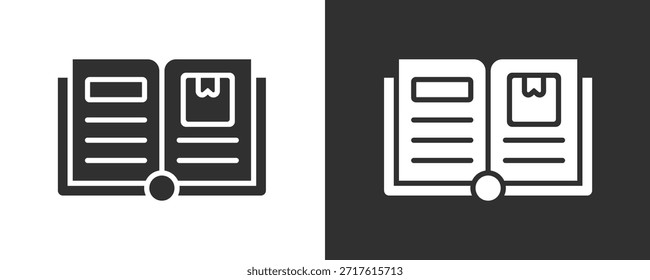 Conjunto De Iconos De Catálogo Colección De Vector Aislado En Blanco Y Negro