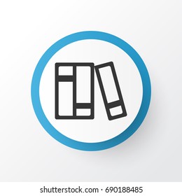 Catalog Icon Symbol. Premium Quality Isolated Bookshelf Element In Trendy Style.