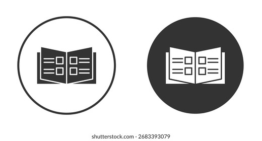 Katalogsymbol, Symbol, Vektorpiktogramm. Einfache Elementgrafik.