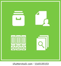 catalog icon. This set with searching files, archive, file and archives vector icons for mobile and web