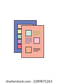 catalog icon, vector illustration open book or notebook icon, document symbol design , isolated simple line element illustration from commerce and business concept editable modern symbol ecommerce
