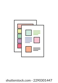 catalog icon, vector illustration open book or notebook icon, document symbol design , isolated simple line element illustration from commerce and business concept editable modern symbol ecommerce