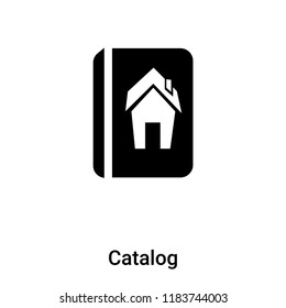 Catalog icon vector isolated on white background, logo concept of Catalog sign on transparent background, filled black symbol