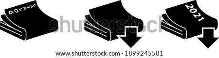 Catalog icon, vector line illustration	
