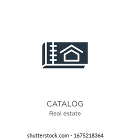 Catalog icon vector. Trendy flat catalog icon from real estate collection isolated on white background. Vector illustration can be used for web and mobile graphic design, logo, eps10