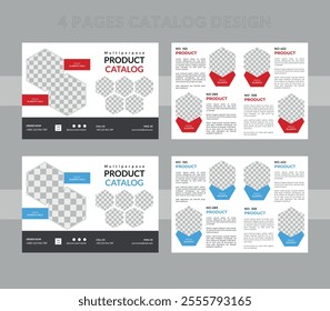 catalog layout in A4 size Modern Company Product catalogue design template Annual report brochure Blue cover design business advertisement magazine ads