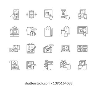 Catalog line icons, signs, vector set, outline illustration concept 