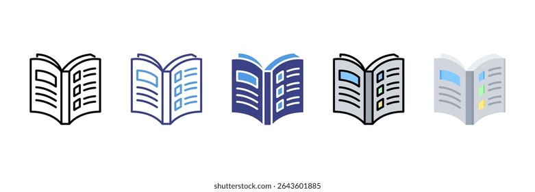 Catalog Multi Style Icon Set