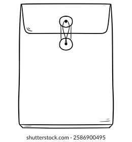 catalog size envelope illustration hand drawn outline vector