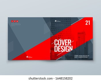 Catalog template layout design. Corporate business annual report, catalog, magazine, flyer mockup. Creative modern bright catalogue concept with square shapes