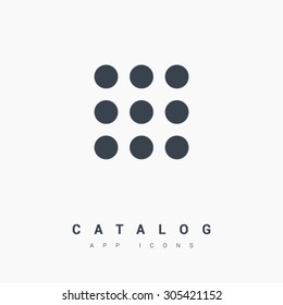 a catalog vector icon. Isolated minimal single flat icon in black and white colors. Line vector icon for websites and mobile minimalistic flat design. 