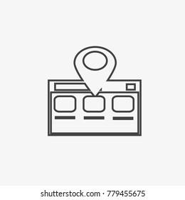 Catalog vector icon isolated on grey background