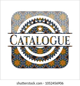 Catalogue arabesque style badge. arabic decoration.