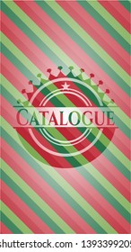 Catalogue christmas emblem background. Vector Illustration. Detailed.