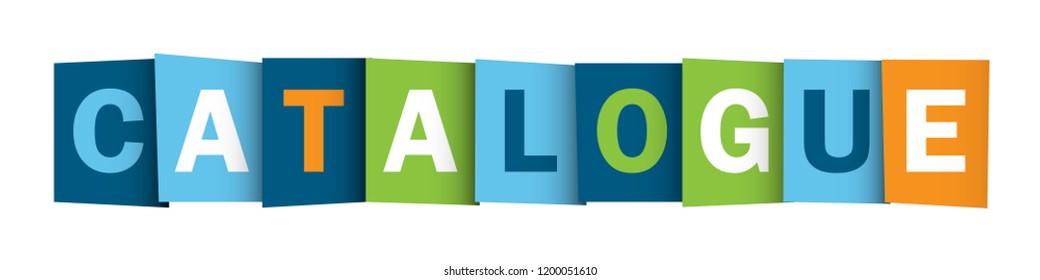 CATALOGUE colorful letters banner