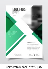 Catalogue cover design. Annual report vector illustration template. A4 size corporate business catalogue cover. Business presentation with map. Material design style.