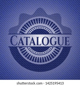 Catalogue with denim texture. Vector Illustration. Detailed.