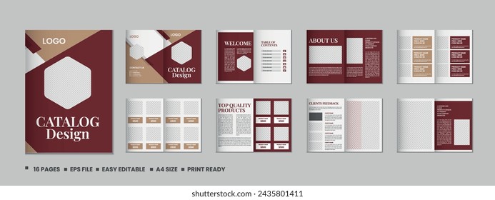 Catalogue design or product catalog template design
