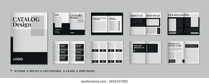Catalogue design or product catalog template design