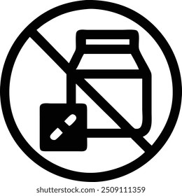 Catalogue Gradient and Dairy-Free Solid Icons Vector for Food and Product Design Projects